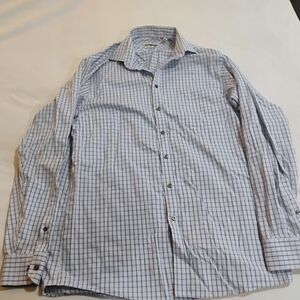 Joseph Abboud Blue & Navy Windowpane Men's Dress Shirt